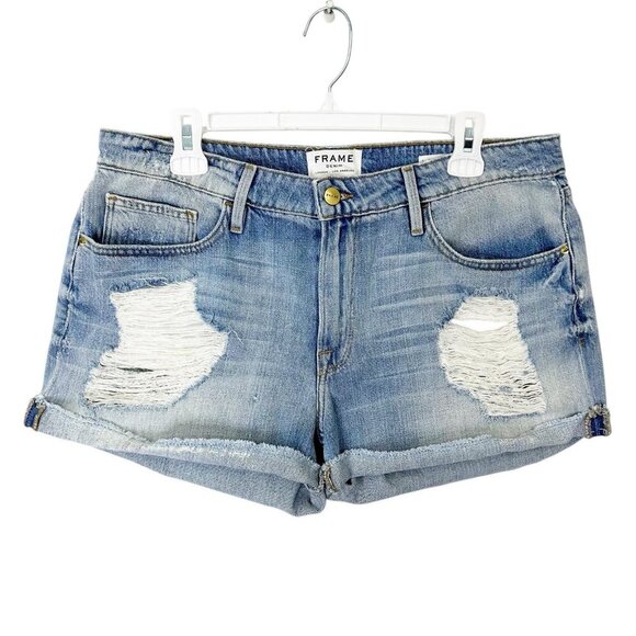 Frame Le Grand Garcon Denim Shorts Womens Size 30 - Picture 1 of 8